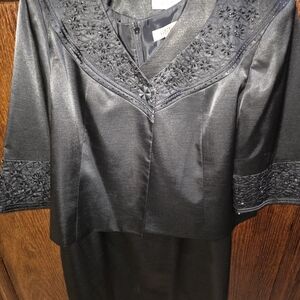 Kasper Black Embellished Dress